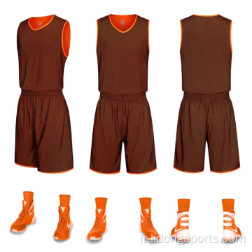 Nouvel uniforme de basket-ball réversible en gros